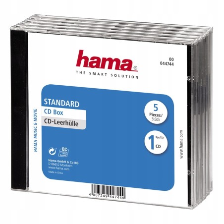 Outlet Hama Pudełka na płyty CD Standard 4szt (447440000) CE 12.5cm x 14cm