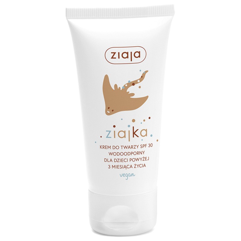 Ziajka krem do twarzy dla dzieci Spf30 +3m ochronny wodoodporny wegańśki