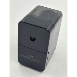 Outlet Temperówka manualna na korbkę z pojemnikiem czarna Faber-Castell