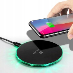 Wireless Fast Charger 15w Charging Pad QC 3.0 for Samsung Case Black