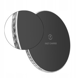 Wireless Fast Charger 15w Charging Pad QC 3.0 for Samsung Case Black