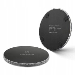 Wireless Fast Charger 15w Charging Pad QC 3.0 for Samsung Case Black