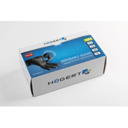 HOGERT HT5K774-L RĘKAWICZKI NITRYLOWE JEDNORAZOWE CZARNE 100 SZTUK R. L