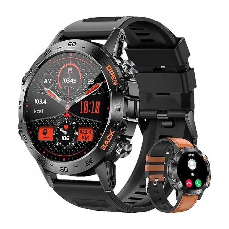 Outlet ZEGAREK SPORTOWY SMARTWATCH LIGE K52 CZARNY OKRĄGŁY poj. 400 mAh