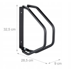 Outlet Wieszak ścienny na rower Relaxdays 100 kg czarny