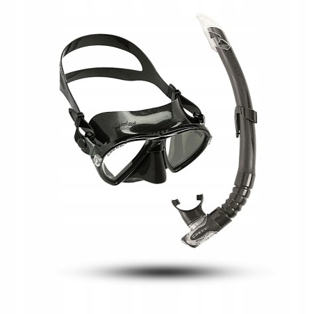 Outlet Zestaw do nurkowania Cressi OCEAN VIP SET czarny Szkło hartowane