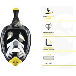 Outlet Maska do nurkowania pełnotwarzowa S/M Cressi FULL FACE czarny