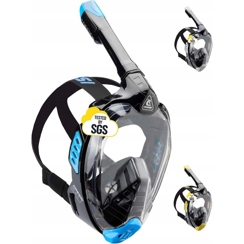 Outlet Maska do nurkowania pełnotwarzowa S/M Cressi FULL FACE czarny