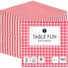Outlet Papierowe serwetki Talking Tables 33x33 cm w czerwoną kratkę 100