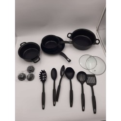 Outlet Zestaw garnków Herzberg szklane 13 el.