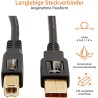 AmazonBasics 7HUA kabel USB długość kabla 1,8 m 2.0 USB A USB B do drukarki