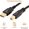 AmazonBasics 7HUA kabel USB długość kabla 1,8 m 2.0 USB A USB B do drukarki