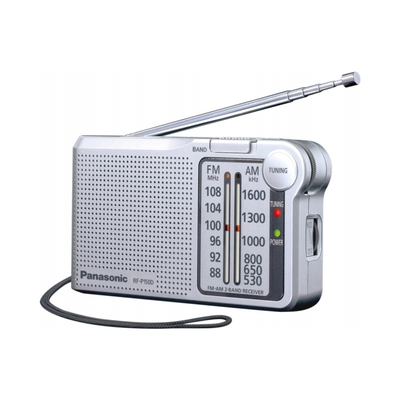 Outlet Radio na baterie pasma AM FM Panasonic RF-P150DEG dioda LED 150 mW