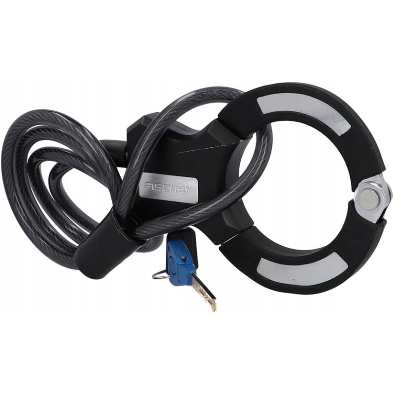 Outlet FISCHER RK120/10 Zamek, zapięcie rowerowe z obejmą, kajdankami 120