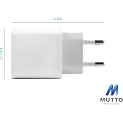 Outlet MUTTO Ładowarka 2 porty USB C/USB A moc 10W uniwersalna szybka