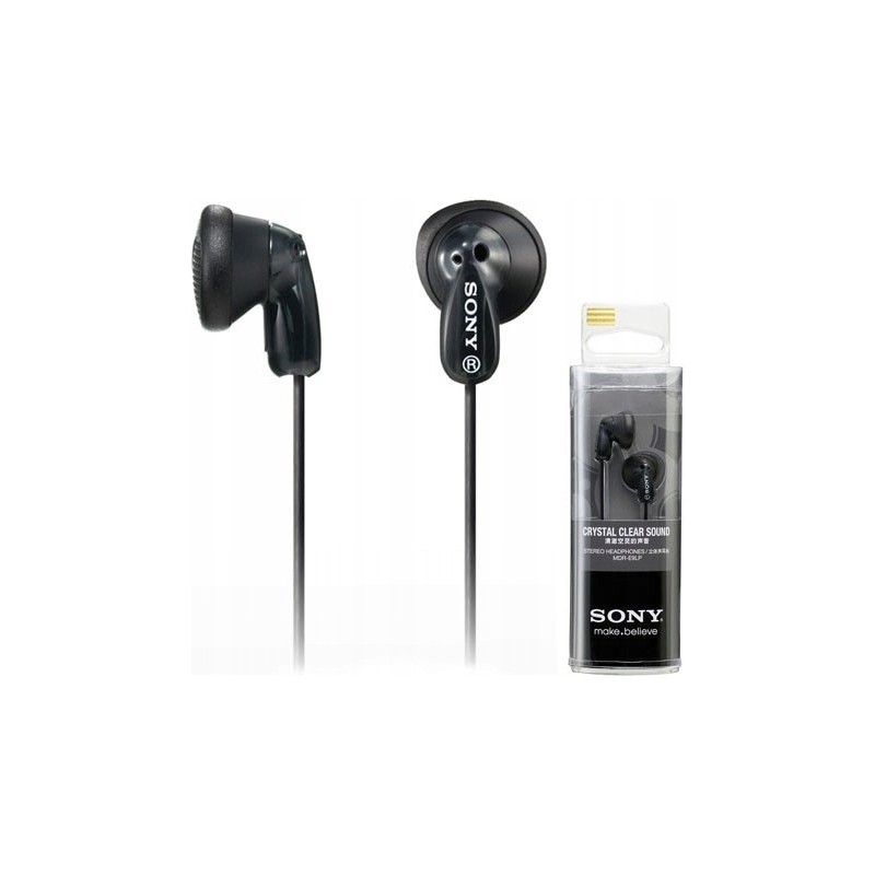 Outlet Słuchawki douszne Sony MDR-E9LPB czarny dł. przewodu 1.2 m