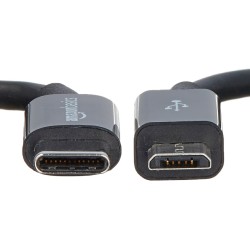 Outlet AmazonBasics L6LUC001-CS-R kabel USB C Micro-USB 0,9 m Czarny