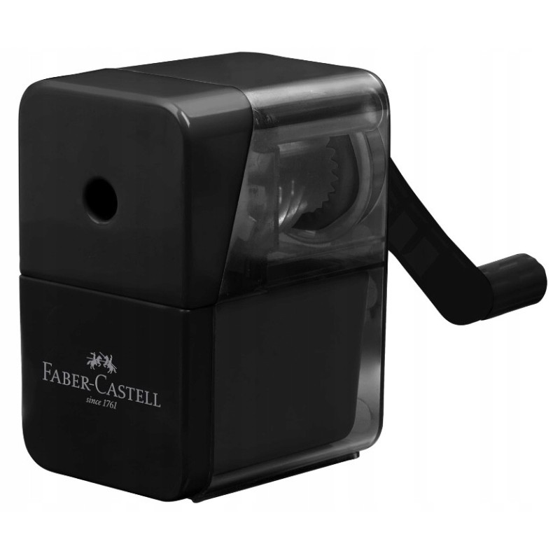 Outlet Temperówka na korbkę manualna z pojemnikiem Faber-Castell Outlet Temperówka na korbkę manualna z pojemnikiem Faber-Castell