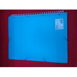 Outlet Niebieska teczka z koszulkami bindowana Raylu Paper błękitne A4 work