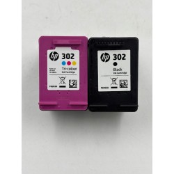 Outlet Oryginalny zestaw 2pack Hp 302 czarny + kolor X4D37AE poj. 7.5 ml