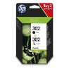 Outlet Oryginalny zestaw 2pack Hp 302 czarny + kolor X4D37AE poj. 7.5 ml