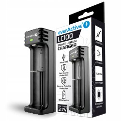Outlet Ładowarka Everactive LC100 1 16340/18350/18650/21700 prąd 1000 mA