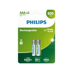 Outlet Akumulatorki Niklowo WodorkoweAAA Philips napięcie 1.2v 800 mAh