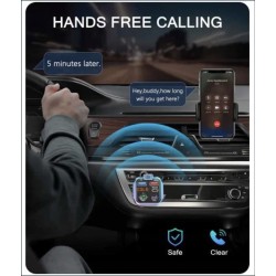 Outlet Transmiter samochodowy Bluetooth FM, szybka ładowarka LENCENT BT23R