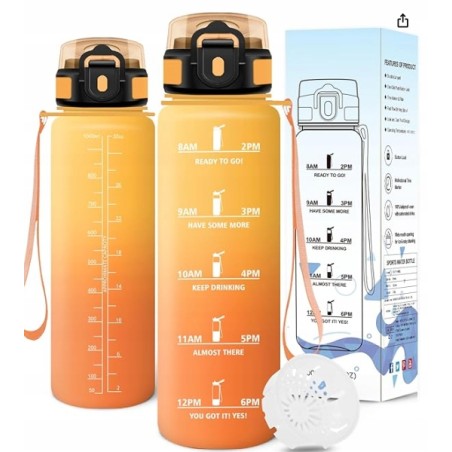 Outlet T6074 Butelka na wodę poj. 1000 ml bez BPA ergonomiczny uniwersalny