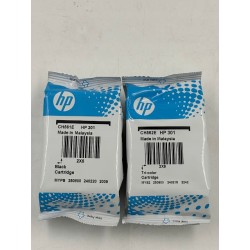 Zestaw Tusz HP N9J72AE 301 Czarny+Kolor Oryginał poj. 3ml wydajność 190 str