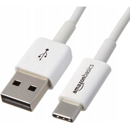 Kabel AmazonBasic USB - USB typ C 0,9 m biały