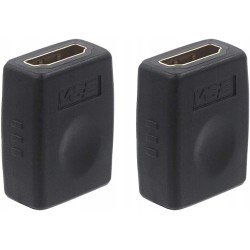 Outlet VCE Złącze HDMI 3D żeński na żeński adapter przedłużający 2 szt