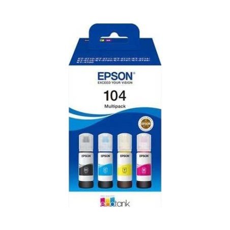 Outlet Tusz Epson 104 C13T00P640 4x65ml cmyk Oryginał ET2710 ET2715 ET2720