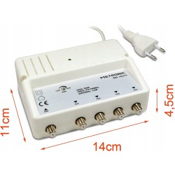 Wzmacniacz wewnętrzny UHF Metronic 332175 14,5 x 11 x 5 cm napięcie 230 V