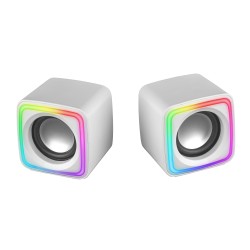 Outlet Zestaw głośników 2.0 Mars Gaming MSCUBEW moc 8 W rgb active-flow