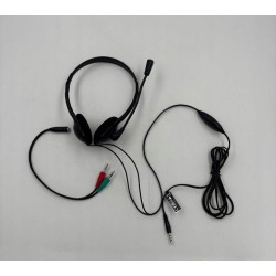 Outlet SŁUCHAWKI Z MIKROFONEM LEKKIE Jack 3.5mm NAUSZNE BIUROWE PC LAPTOP