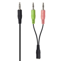 Outlet SŁUCHAWKI Z MIKROFONEM LEKKIE Jack 3.5mm NAUSZNE BIUROWE PC LAPTOP