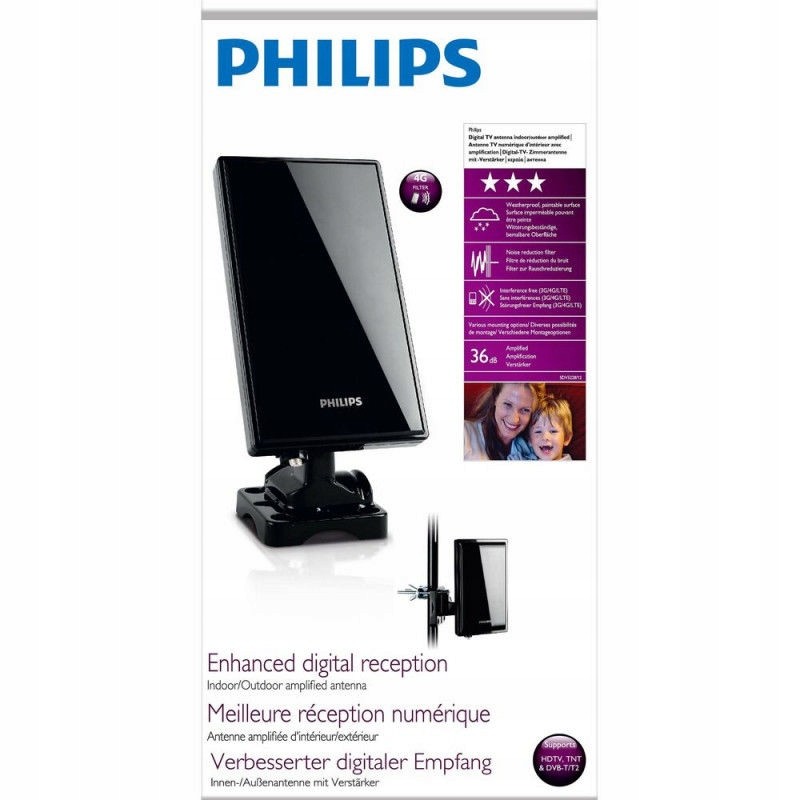 Outlet Adapter Philips Cyfrowa antena telewizyjna SDV5228/12 uniwersalny