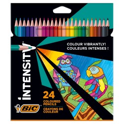 BIC Kredki bezdrzewne trójkątne Coloured Color Up Intensity 24 kolory CE