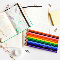 BIC Kredki bezdrzewne trójkątne Coloured Color Up Intensity 24 kolory CE