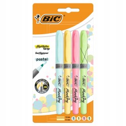 3 SZT. BIC HIGHLIGHTER GRIP ZAKREŚLACZ FLAMASTRY PASTELOWE kolory OPIS