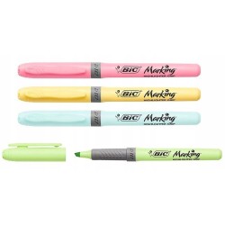 3 SZT. BIC HIGHLIGHTER GRIP ZAKREŚLACZ FLAMASTRY PASTELOWE kolory OPIS