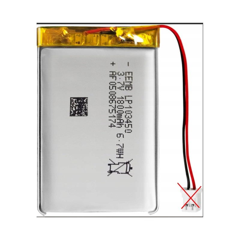 Outlet EEMB Akumulator litowo-polimerowy 3,7 V 1800 mAh 103450 ochrona PCM