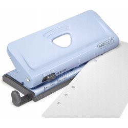 Dziurkacz długoramienny Rapesco odcienie szarości i srebra max 10 arkuszy