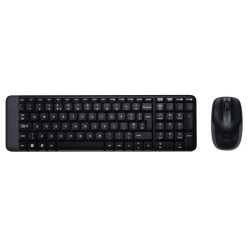 Outlet Zestaw klawiatura membranowa i mysz Logitech czarny 1000 dpi j.hiszp