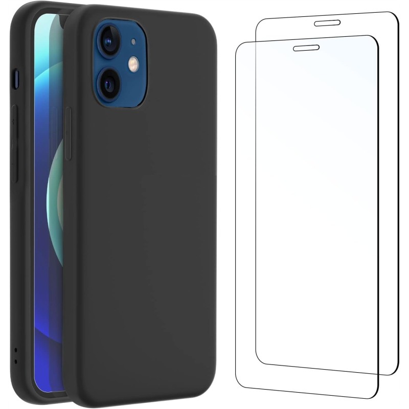 Outlet Etui NEW'C do iPhone 12 + 2 szt szkło hartowane elastyczne lekkie