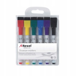 Outlet Marker suchościeralny wielokolorowy Rexel 6 szt.