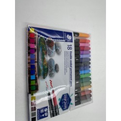 Outlet STAEDTLER Flamastry dwustronne permanentne 18 kol