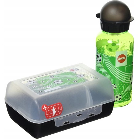 Outlet Emsa Zestaw z motywem piłki nożnej butelka 400 ml +pojemnik na lunch