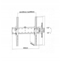 Uchylno-pochylny uchwyt ścienny Aisens WT55T-015 do telewizorów 32-55 cali